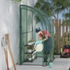 Tangkula Lean-To Walk-In Greenhouse with Flower Rack 7’ x 3.5’ x 7’ Wall Green House with Roll-Up Doors Waterproof PE Cover & Metal Frame - 2 of 4