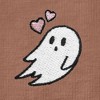 DALIX Heartly Ghost Embroidered Soft Cotton Short Sleeve T Shirt Womens - 4 of 4
