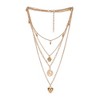 SOHI Women's Gold Heart Layered Necklace - 2 of 4