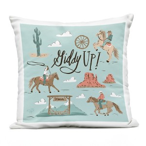 Stupell Industries Giddy Up Cowboys & Ranch Outdoor Decorative Throw Pillow, 18 x 18 - 1 of 3