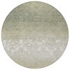 HomeRoots 8' Beige And Taupe Round Damask Washable Indoor Outdoor Area Rug - 4 of 4