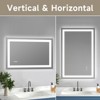 Vynxaria 24x36" Frameless LED Mirror - Dual Lighting & Anti-Fog Function - 2 of 4