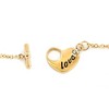 ELYA Women's Polished Cubic Zirconia Engraved Love Heart Steel Necklace - 17" - 2 of 2