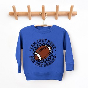 The Juniper Shop I Am Just Here For The Snacks Toddler Graphic Sweatshirt - 1 of 3