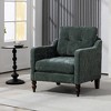 31.5'' Chenille Comfy Ergonomic Single Sofa Chair with High-Support Rebound Sponge, USB Charging Port and Side Storage Pocket - 4 of 4