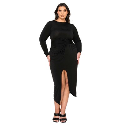 L I V D Women's Estelle Ruched Bodycon Midi Dress