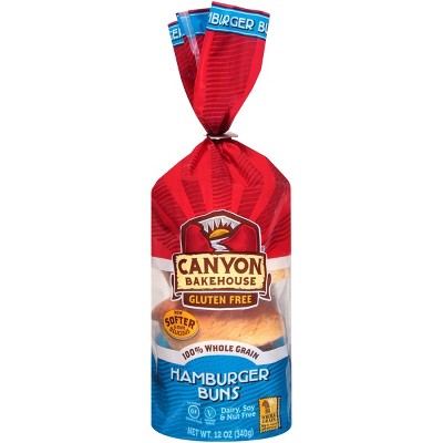 Canyon Bakehouse Gluten Free Hamburger Buns - 12oz/4ct