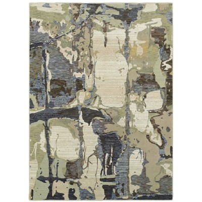 Oriental Weavers Evolution 8027A Blue/ Grey Indoor Area Rug - 5'3" x 7'3"