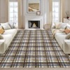 Indoor Modern Geometric Checkered Non Slip Area Rugs, Low Pile Non Slip Floor Carpet for Home Office - 2 of 4