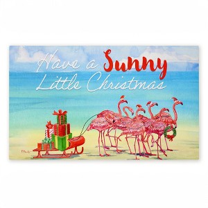 Stupell Industries Have a Sunny Little Christmas Printed Outdoor Door Mat, design by Paul Brent, 18"x30" - 1 of 4