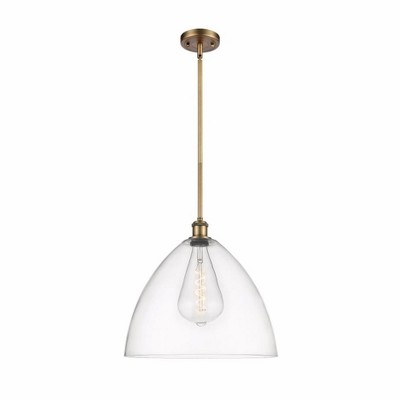 Bristol Glass - 1 Light Pendant In Industrial Style-16.75 Inches Tall and 16 Inches Wide