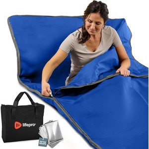 Lifepro Far Infrared Sauna Blanket  Large Blue Portable Home Sauna for Detox & Relaxation - 1 of 4
