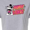 Women's - Disney - Positive Vibes Cropped Graphic T-Shirt - 2 of 4