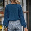 Women's Cutout Scalloped Lace V-Neck Shirt Top - Cupshe - 4 of 4