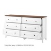 AEELLEEA Chest of Drawers 6 Drawer Organizer Storage Chest Cabinet for Bedroom Living Room Hallway Entryway White - 4 of 4