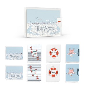 Salty Thanks Greeting Card Pack Assorted Set (8 ct.) by Ramus & Co - 1 of 4