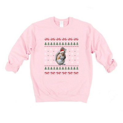 Simply Sage Market Women's Graphic Sweatshirt Ugly Sweater Squirrel