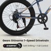 Gulches All-Terrain Fat Tire MTB, 4" Wide Tires, Shimano 7-Speed Gearing,Dual Disc Brakes, Shock-Absorbing Fork,Carbon Steel Frame - 4 of 4