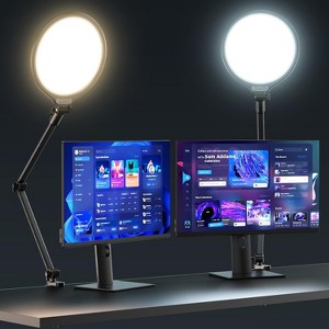 UBeesize 10" Key Light for Streaming, Desk Ring Light with Adjustable Arm (1 Pack) for Home Office, Gaming, Podcast, Video Calls, and Recording - 1 of 1