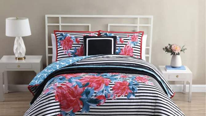 VCNY 5pc Home Nikki Reversible Floral Comforter Set, 2 of 11, play video