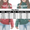 Girl's Ugly Christmas Sweater Reindeer Jacquard Sweater-Knit Pattern Turtle Neck Sweater - 3 of 3