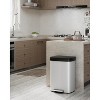 13 Gallon / 50 Liter Metal Trash Can with Lid, Large Garbage Can for Kitchen, Rustproof Step-on Kitchen Metal Trash Bin - 2 of 4