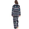 ADR Fleece Women's Pajamas Pants & Long Sleeve Button Down Pajama Cozy PJ Set - 2 of 4