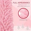 TopComfy Christmas Tree Stands Artificial Christmas Tree Festive Pencil Christmas Tree Cozy Snowy Decor for Living Room, Pink, 35.46"*7.88"*8.67" - 3 of 4