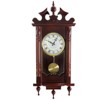 Bedford Clock Collection Classic 31 Inch Chiming Pendulum Wall Clock in Cherry Oak Finish - image 3 of 4