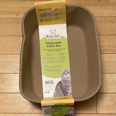 Kitty Sift Sustainable, Clean & Disposable Cat Litter Box Set - L