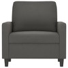 vidaXL Plush Velvet Sofa Chair - Single Seater Armchair Lounge Seat in Dark Gray for Living Room, Lounge Area, Bedroom - 2 of 4