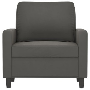vidaXL Sofa Chair Accent Living Room Chair with Armrest for Leisure Velvet - Dark Gray 23.6" - 1 of 4