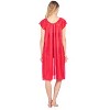 Casual Nights Women's Cap Sleeve Flower Silky Tricot Nightgown - 4 of 4