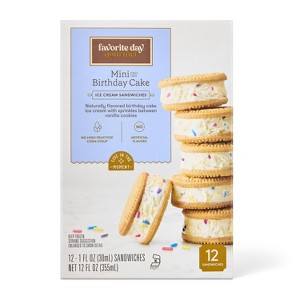 Birthday Cake Ice Cream Sandwich - 12 fl oz/12ct - Favorite Day™ - 1 of 3