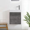 18" Modern Wall Mounted Bathroom Vanity With Sink Combo Space Saving Bathroom Accessories - 2 of 4