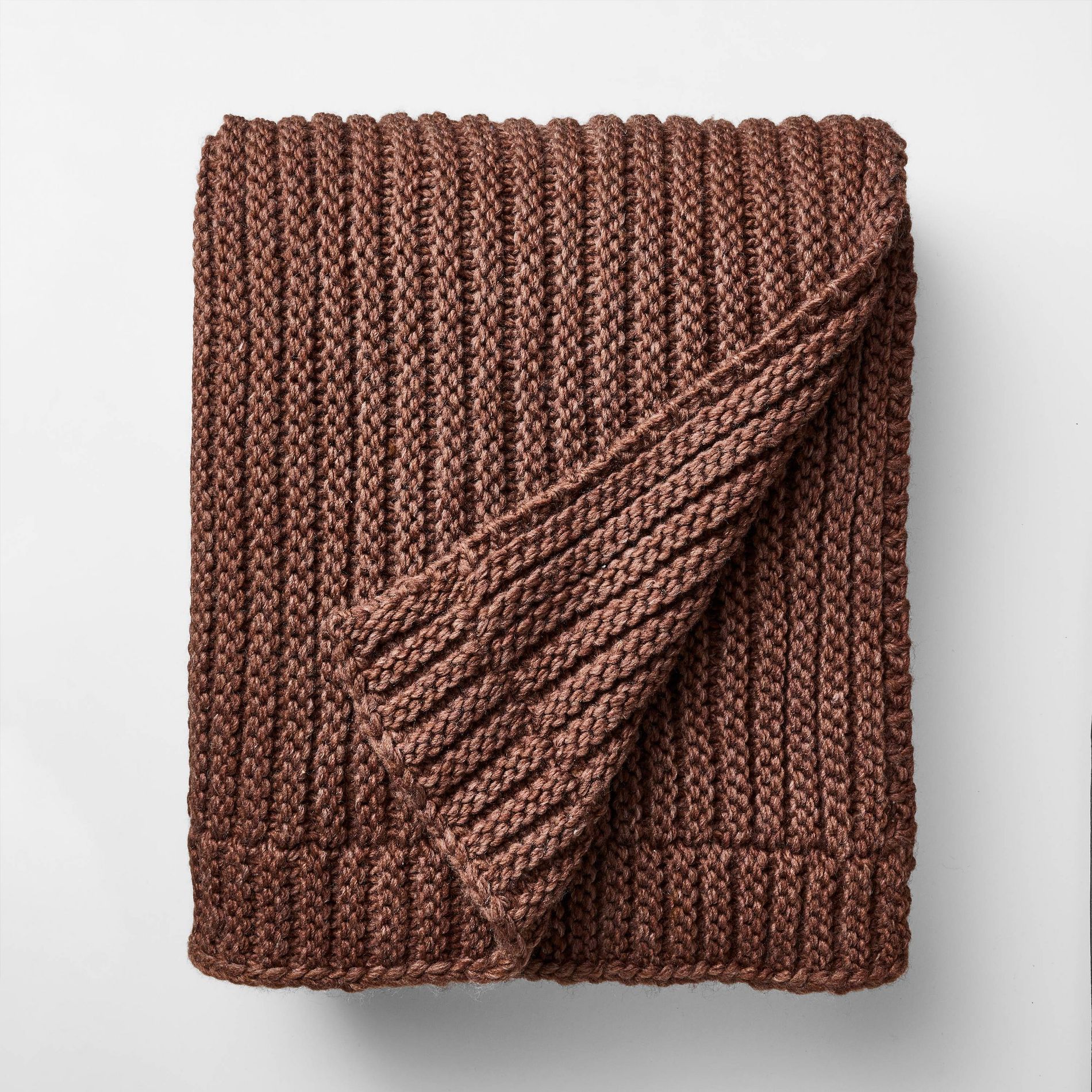 Rib Knit Throw Burgundy - Threshold™ designed with Studio McGee