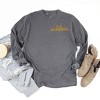 Simply Sage Market Women's Embroidered Hello Pumpkin Long Sleeve Garment Dyed Tee - 3 of 4