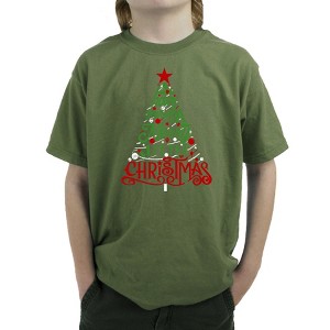 LA Pop Art Have Yourself a Merry Little Christmas - Boy's Word Art T-Shirt - 1 of 4