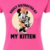 Women's - Disney Classics - Easily Distracted By Kittens Minnie Juniors Fitted Graphic T-Shirt - 2 of 3