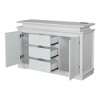 Resenkos Console Table with LED Light, Wooden Storage Cabinet with Drawers and Doors for Entryway, - 4 of 4