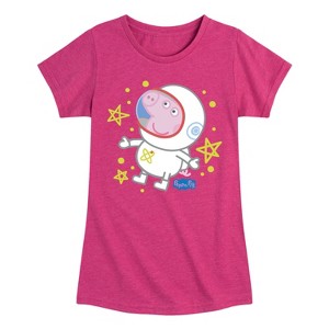 Girls' - Peppa Pig - Space Astronaut Fitted Short Sleeve Graphic T-Shirt - 1 of 4