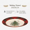 Spode Christmas Tree Tartan 7.75" Salad Plate, Set of 4, Festive Table Setting for Parties & Gatherings, Holiday Plate, Appetizers, Desserts or Salads - 3 of 4