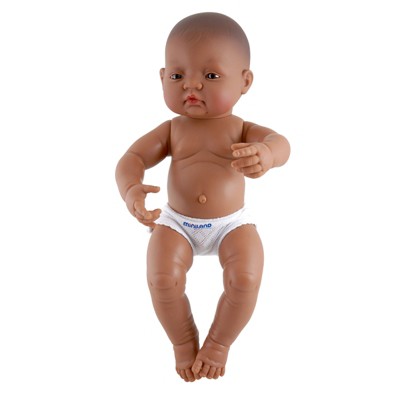 Miniland Educational Anatomically Correct Newborn Doll, 15-3/4", Boy, Brown Eyes