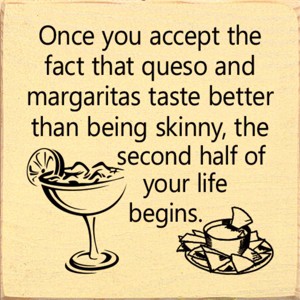 Slickblue Funny Queso & Margarita Wood Sign – Rustic Wall Decor for Kitchen or Bar – 7x7 Inches, Color Options - 1 of 3