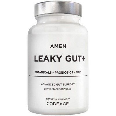 Amen Leaky Gut, Probiotics, Prebiotics, L-Glutamine, Digestive Supplement - 90ct