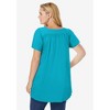 Woman Within Plus Size Embroidered Square Neck Tunic - 3 of 4