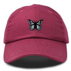 Dalix Butterfly Embroidered Cap Cotton Baseball Hat Garden Womens - 1 of 4