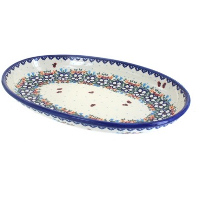 Blue Rose Polish Pottery Scarlett Oval Platter