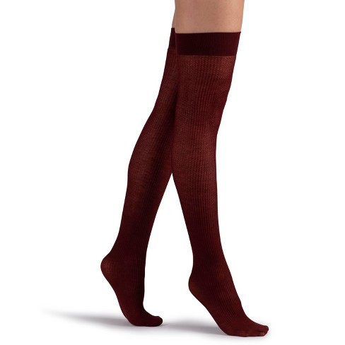 Lechery Women's Merino Wool Ribbed Over-the-knee Socks (3 Pairs ...