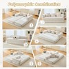 Chenille Folding Sofa Bed with Pillows - 6-in-1 Convertible Floor Couch & Sleeping Mattress with Removable Cover and Side Pocket - 4 of 4